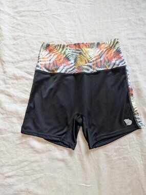 Kula Black Fern Pika Shorts